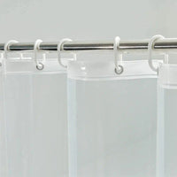 Premium Transparent Waterproof Shower Curtain with Hooks