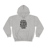 Coffee... Because its to Early for Wine Unisex Heavy Blend Hooded Sweatshirt! Sarcastic Vibes!