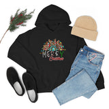 Merry Christmas Sunflower Holiday Unisex Heavy Blend Hooded Sweatshirt! Winter Vibes!