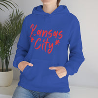 Kansas City Football Red Unisex Heavy Blend Hooded Sweatshirt! Football Season!