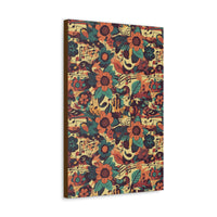 Vintage 70's Inspired Musical Notes Floral Canvas Gallery Wraps!