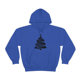 Christmas Tree Wrap Minimalistic Design Unisex Heavy Blend Hooded Sweatshirt! Winter Vibes!