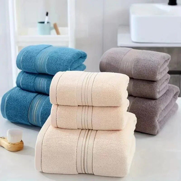 Luxurious Turkish Cotton 3-Piece Bath Towel Set