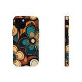 Vintage Florals Brown and Teal Tough Phone Cases, Case-Mate!