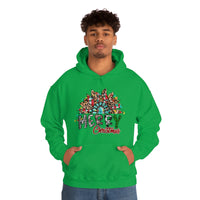 Merry Christmas Sunflower Holiday Unisex Heavy Blend Hooded Sweatshirt! Winter Vibes!