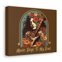 Vintage 70's Inspired Music Sings To My Soul Canvas Gallery Wraps!