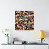 Vintage 70's Inspired Musical Notes Floral Canvas Gallery Wraps!