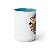 Fatherhood is a Walk in The Park Two-Tone Coffee Mugs, 15oz, Fathers Day!