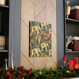 Vintage 70's Inspired Elephant Florals Canvas Gallery Wraps!