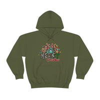 Merry Christmas Sunflower Holiday Unisex Heavy Blend Hooded Sweatshirt! Winter Vibes!