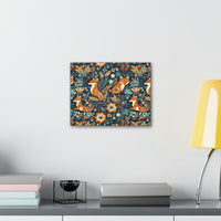 Vintage 70's Inspired Floral Foxy Canvas Gallery Wraps!