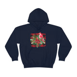 Buffalo Print Cardinal Holiday Unisex Heavy Blend Hooded Sweatshirt! Winter Vibes!