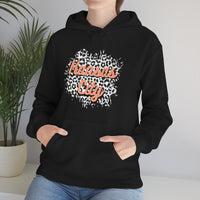 Kansas City Football Grey and Pink Leopard Print Unisex Heavy Blend Hooded Sweatshirt! Football Season!