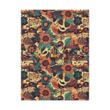 Vintage 70's Inspired Musical Notes Floral Canvas Gallery Wraps!