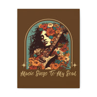 Vintage 70's Inspired Music Sings To My Soul Canvas Gallery Wraps!