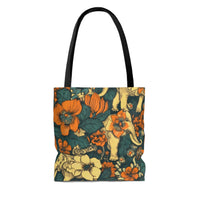 Vintage 70's Inspired Elephant Print Tote Bag!