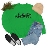 Believe Holiday Unisex Heavy Blend Crewneck Sweatshirt! Winter Vibes!