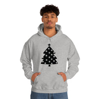 Star Christmas Tree Minimalistic Design Unisex Heavy Blend Hooded Sweatshirt! Winter Vibes!