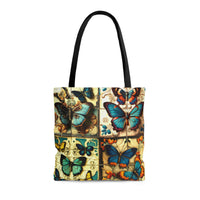 Vintage 70's Inspired Butterfly Quilt Pattern Tote Bag!