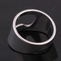 Stainless Steel Punk Ring Bottle Opener - Party Essential, Fashionable Beer Accessory