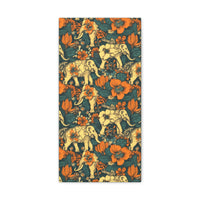 Vintage 70's Inspired Elephant Florals Canvas Gallery Wraps!