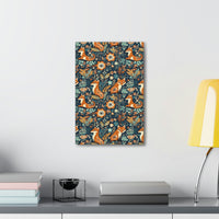 Vintage 70's Inspired Floral Foxy Canvas Gallery Wraps!