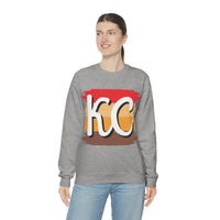 Kansas City Football Paint Stripe Vintage KC Unisex Heavy Blend Crewneck Sweatshirt! Football Season!