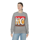 Kansas City Football Paint Stripe Vintage KC Unisex Heavy Blend Crewneck Sweatshirt! Football Season!