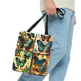 Vintage 70's Inspired Butterfly Quilt Pattern Tote Bag!