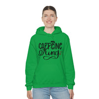 Caffeine King Unisex Heavy Blend Hooded Sweatshirt! Sarcastic Vibes!