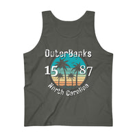 Outer Banks North Carolina 1587 Blue Men's Ultra Cotton Tank Top! Men's Athleticwear! Summer Vibes!