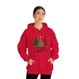 Merry Christmas Leopard Print Unisex Heavy Blend Hooded Sweatshirt! Winter Vibes!