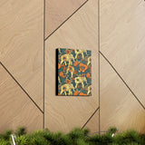 Vintage 70's Inspired Elephant Florals Canvas Gallery Wraps!