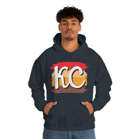 Kansas City Football Paint Stripe KC Unisex Heavy Blend Hooded Sweatshirt! Football Season!