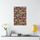 Vintage 70's Inspired Musical Notes Floral Canvas Gallery Wraps!