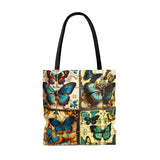 Vintage 70's Inspired Butterfly Quilt Pattern Tote Bag!