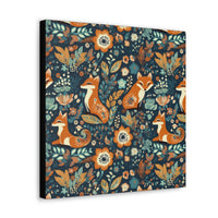 Vintage 70's Inspired Floral Foxy Canvas Gallery Wraps!