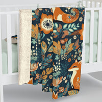 Vintage 70's Inspired Foxy Florals Sherpa Fleece Blanket!