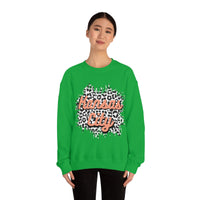 Kansas City Football Grey and Pink Leopard Print Unisex Heavy Blend Crewneck Sweatshirt! Football Season!