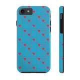 Valentines Day Tic Tac Toe Hearts Blue Tough Phone Cases, Case-Mate! Spring Vibes!