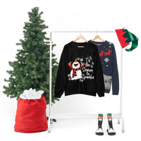 Tis The Season To Sparkle Snowman Unisex Heavy Blend Crewneck Sweatshirt! Winter Vibes!