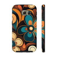 Vintage Florals Brown and Teal Tough Phone Cases, Case-Mate!