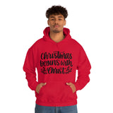 Christmas Begins With Christ Unisex Heavy Blend Hooded Sweatshirt! Winter Vibes!