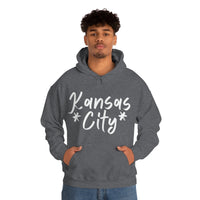 Kansas City Football White Logo Unisex Heavy Blend Hooded Sweatshirt! Football Season!