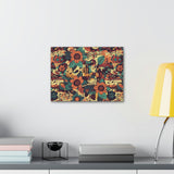 Vintage 70's Inspired Musical Notes Floral Canvas Gallery Wraps!