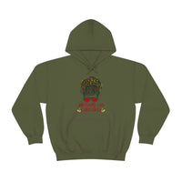 Just Really Love Christmas Bun Girl Unisex Heavy Blend Hooded Sweatshirt! Winter Vibes!