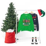 Rustic Military Merry Christmas Holiday Unisex Heavy Blend Crewneck Sweatshirt! Winter Vibes!