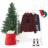 Star Christmas Tree Minimalistic Design Unisex Heavy Blend Hooded Sweatshirt! Winter Vibes!