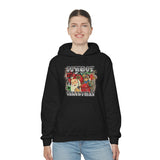 Rustic Cowboy Christmas Holiday Unisex Heavy Blend Hooded Sweatshirt! Winter Vibes!