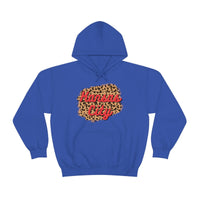 Kansas City Football Leopard Print Unisex Heavy Blend Hooded Sweatshirt! Football Season!